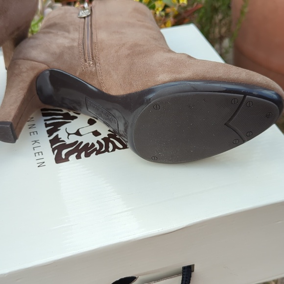 Anne Klein Taupe Suede Aksondra Boots - Picture 7 of 15